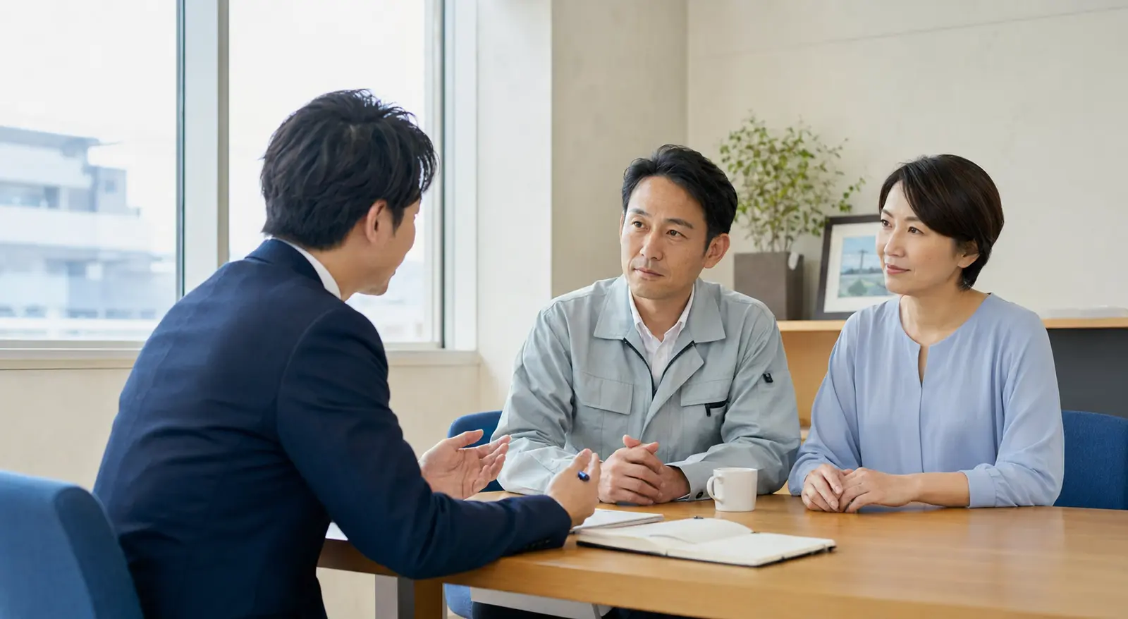 法人のお客様と担当者の相談イメージ